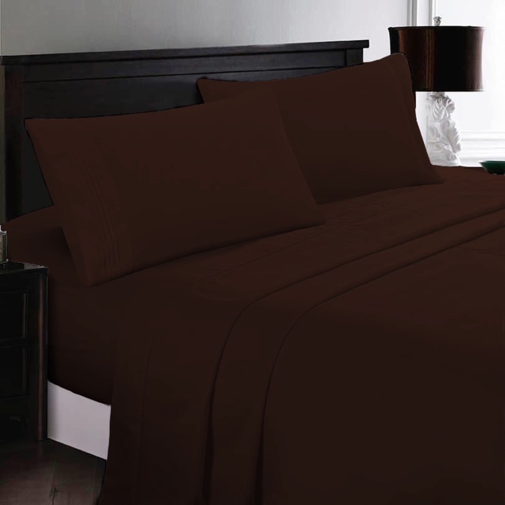 ✨FINAL STOCK✨King 4pc Brown Bedsheets